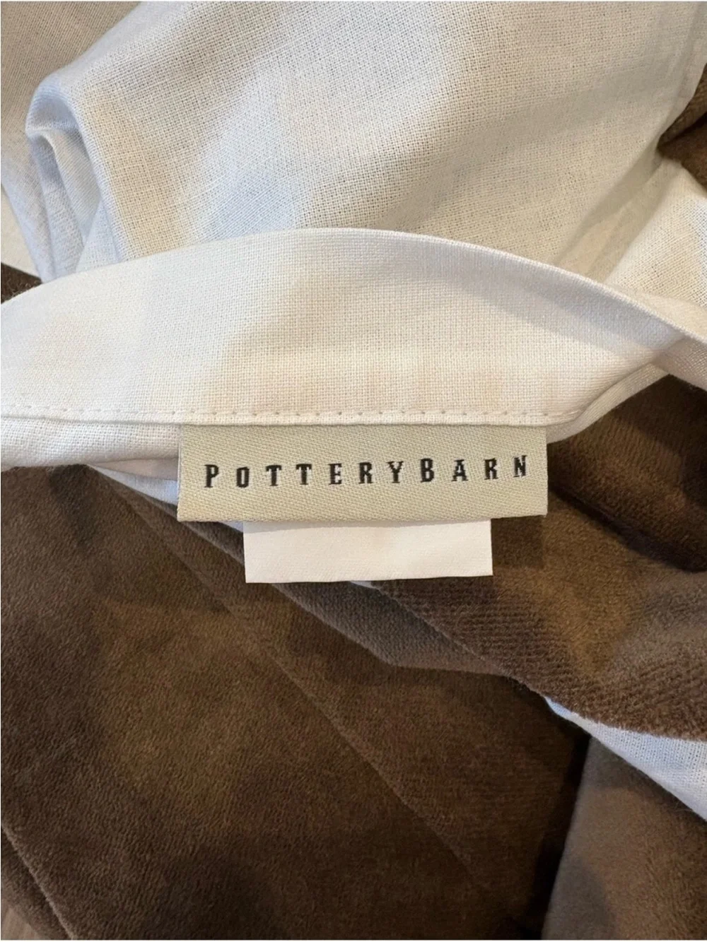 Set of 2 Pottery Barn Velvet Twill Curtain Panels Cappuccino Brown 50